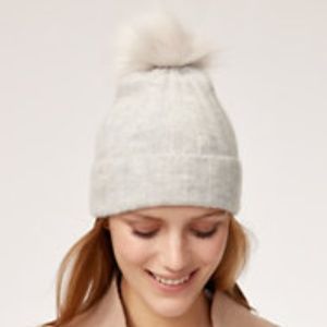Aritzia Auxiliary Jay Peak Beanie Light Grey NWOT